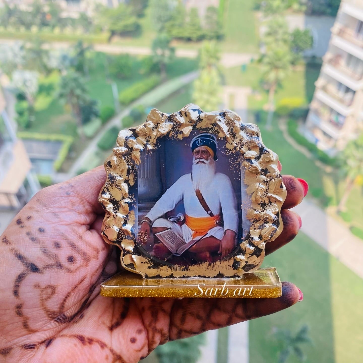 Guru Gobind Singh Ji Handcrafted Resin Frame