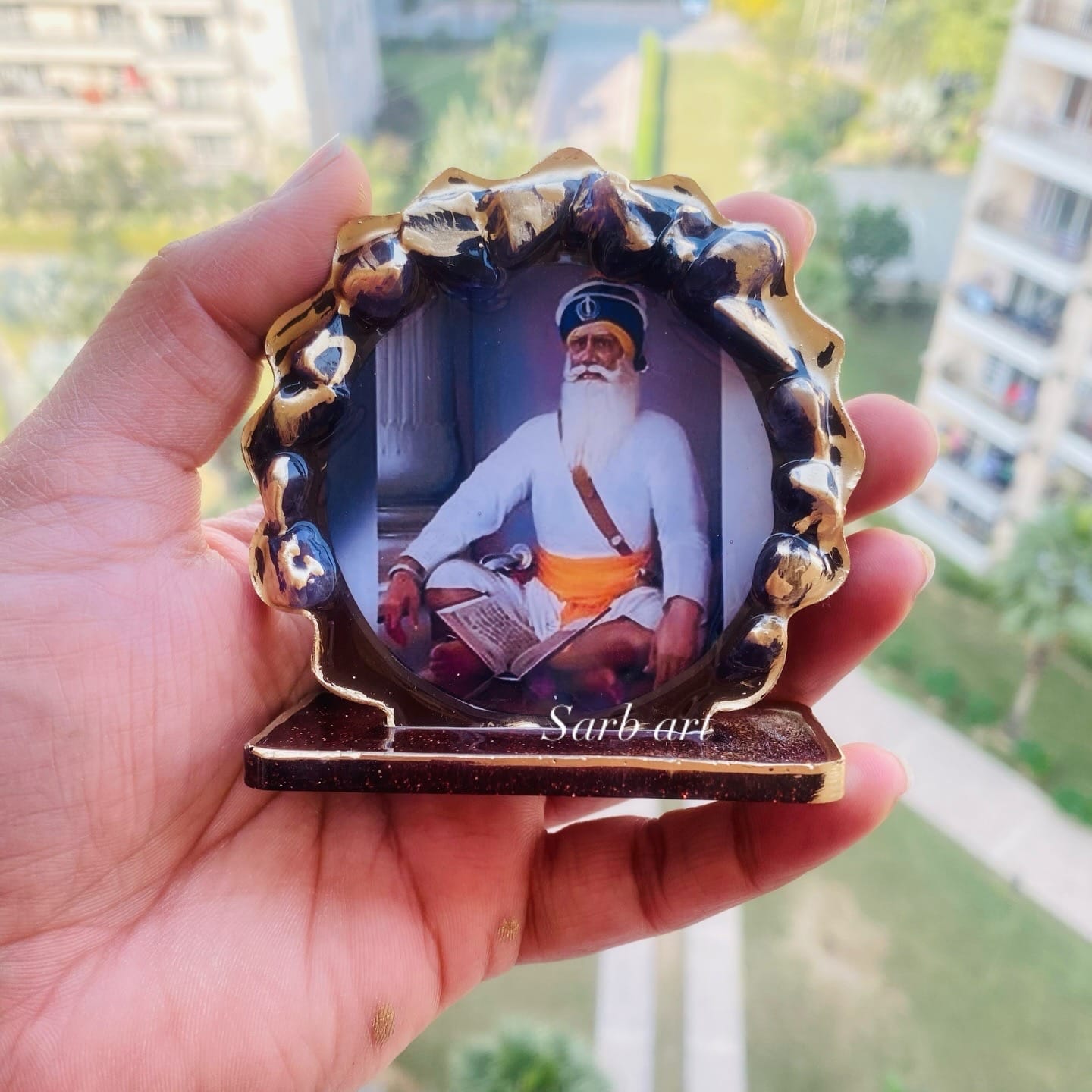Guru Gobind Singh Ji Handcrafted Resin Frame