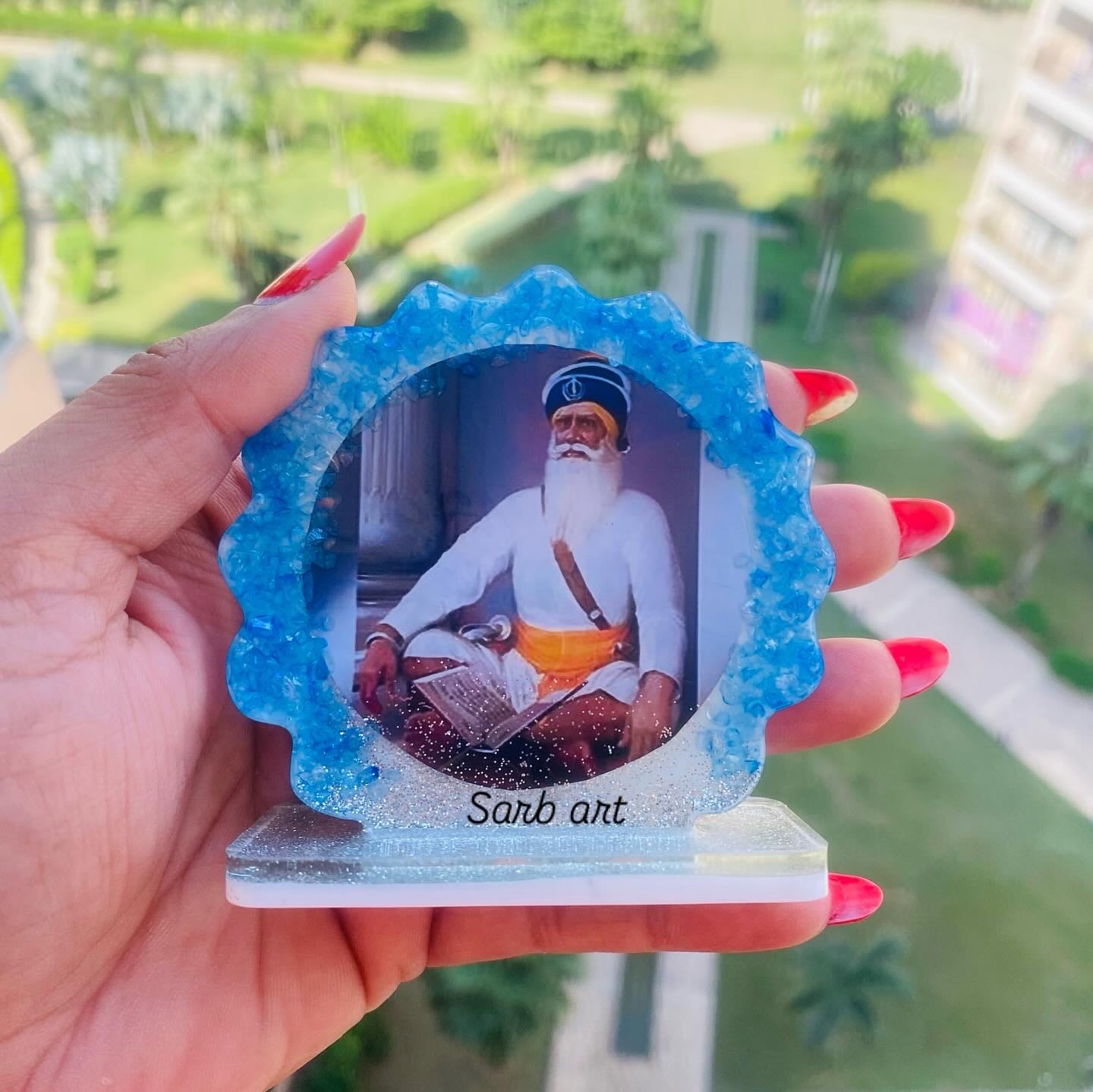 Guru Gobind Singh Ji Handcrafted Resin Frame
